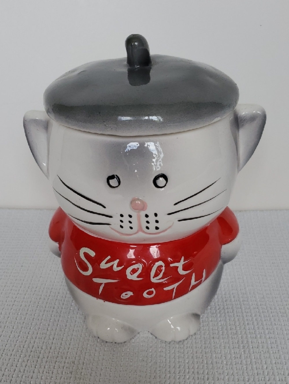 Sweet Tooth French Kitty Candy Cookie Jar Vintage Retro